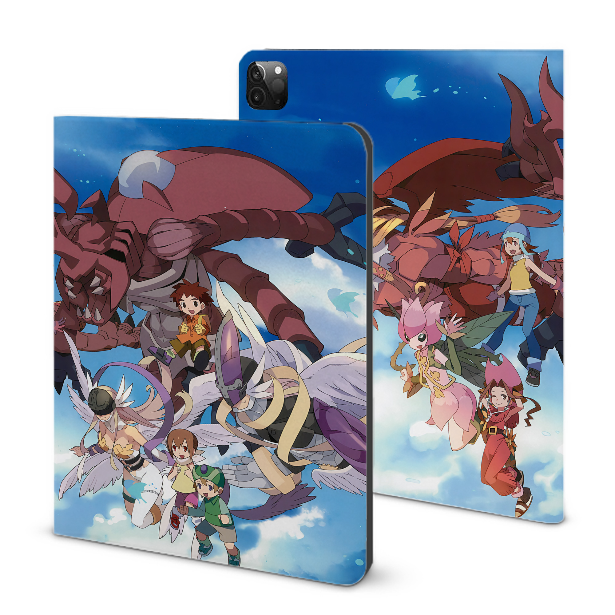 （画像用） Digimon デジタルモンスター/デジモン IPadケース ペンホルダー付き ブックスタイルデザイン